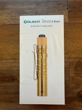 Olight i3T EOS Brass Limited Edition Slim EDC Flashlight New Sealed
